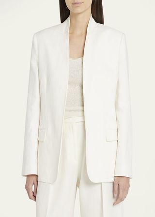 Harvy Open-Front Linen Jacket