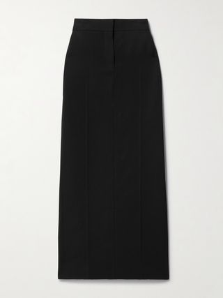 Trevy Grain De Poudre Wool Maxi Skirt