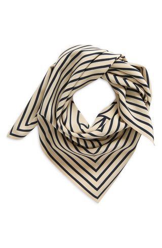 Signature Logo Square Silk Scarf