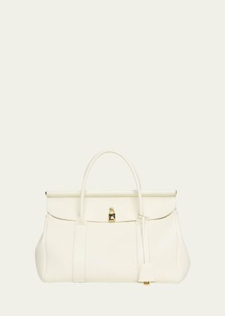 Loom 32 Grained Leather Top-Handle Bag