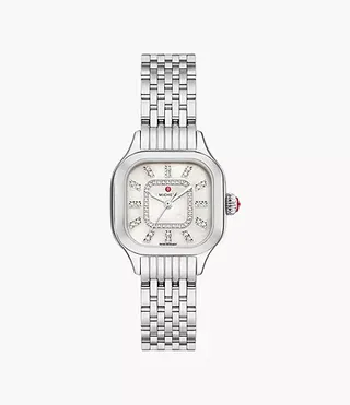 Meggie Stainless Steel Diamond Dial Watch