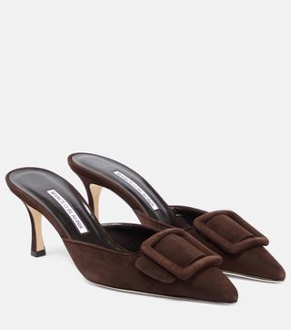 Manolo Blahnik, Maysale 70 Suede Mules