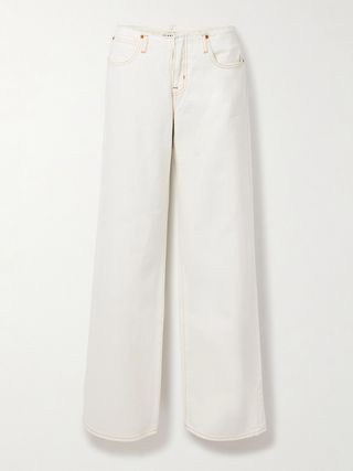 Mica Frayed Low-Rise Wide-Leg Jeans