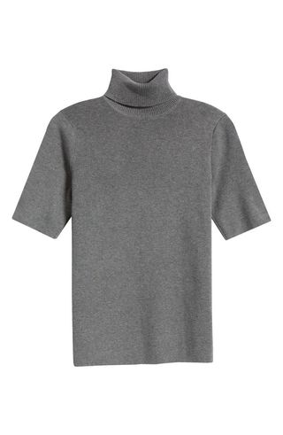 Short Sleeve Turtleneck Sweater