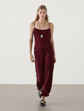 Massimo Dutti, Strappy Midi Slip Dress