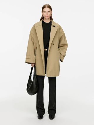 Oversized Cotton Coat - Beige - Arket Gb