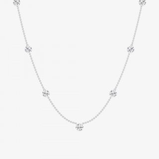 Boundless Station Necklace 14k White Gold, Fg, Vs2+