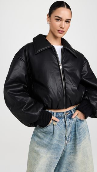 Leather Bomber Jacket