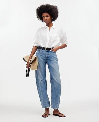 Madewell, The Darted Barrel-Leg Jean