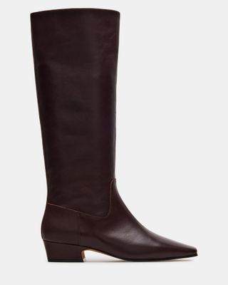 Gwyneth Brown/red Leather Square Toe Boot | Women's Boots – Steve Madden