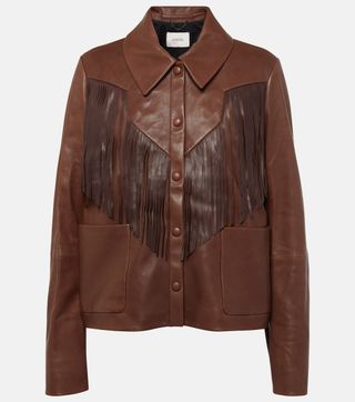 Dorothee Schumacher, Sleek Statement Fringed Leather Jacket