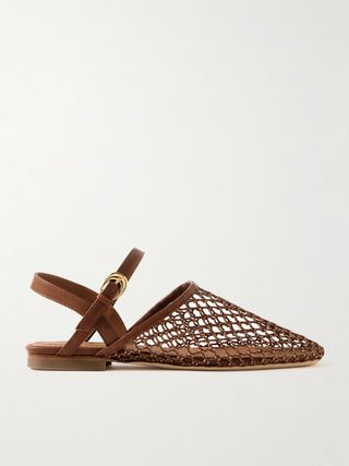 Rete Crocheted and Leather Sandals