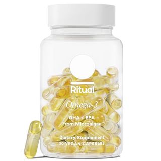 Ritual Omega 3 - Vegan - Science-Backed Dose of Dha & Epa Fatty Acids in 2:1 Ratio, Bioavailable, Brain and Heart Health Support, Minimal Burp-Back, Sustainably Sourced Microalgae, 30 Day Supply