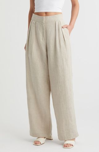 Duomo Wide Leg Linen Pants