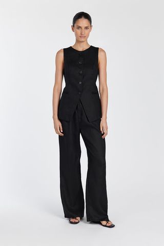 Norah Black Linen Pant