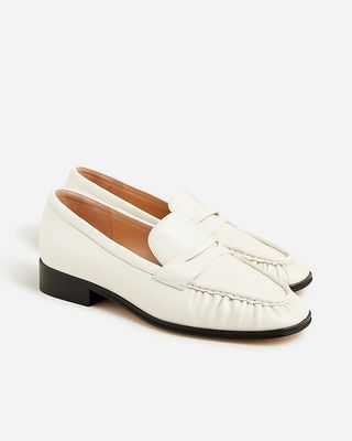 Maison Ruched Loafers in Leather