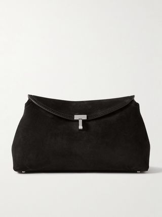 T-Lock Suede Clutch