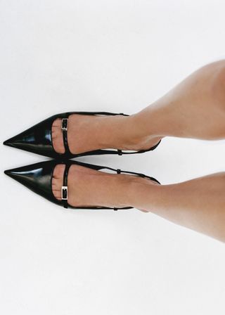 Slingback Heeled Shoes With Buckle