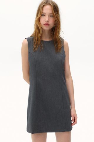 Sleeveless Twill Dress