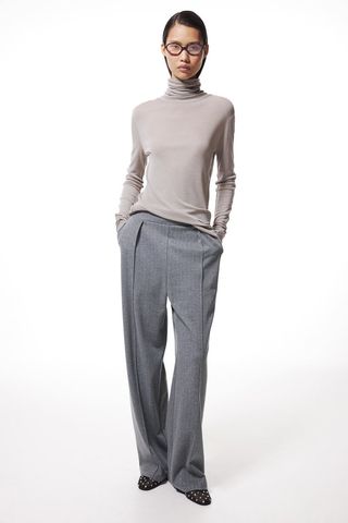 High-Waisted Tailored Trousers