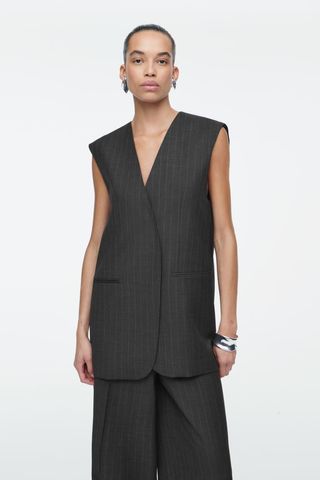 Pinstriped Wool Waistcoat