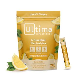 Ultima Replenisher Daily Electrolyte Drink Mix – Lemonade, 20 Stickpacks – Hydration Packets With 6 Key Electrolytes & Trace Minerals – Keto Friendly, Vegan, Non-Gmo & Sugar-Free Electrolyte Powder