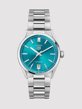 TAG Heuer Carrera Date watch with a blue dial