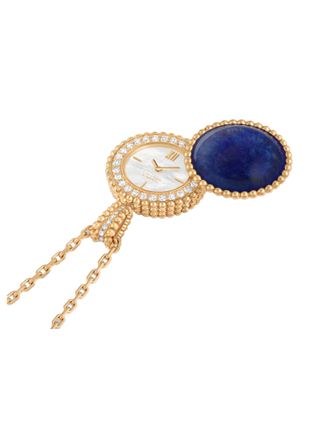 Van Cleef & Arpels gold chain necklace with a hidden watch