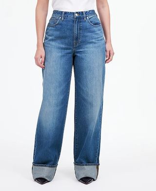 Madewell, Curvy Superwide-Leg Jeans in Fannin Wash