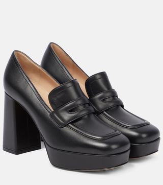 Gianvito Rossi, Leather loafer pumps