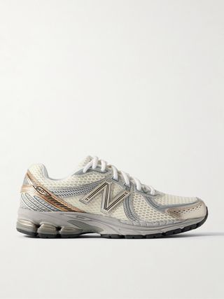 860v2 Ceres Rubber and Leather-Trimmed Mesh Sneakers