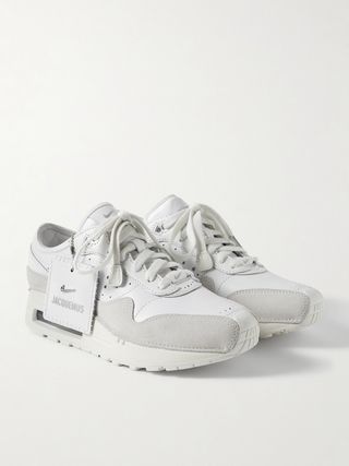 + Jacquemus Air Max 1 Sp Suede-Trimmed Perforated Leather Sneakers