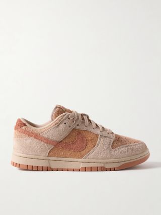 Dunk Low Brushed-Suede Sneakers