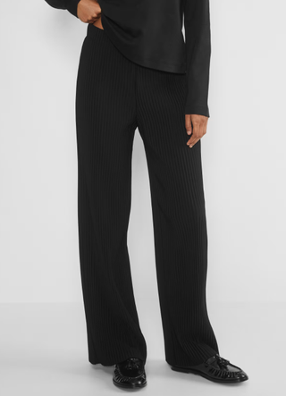 High-rise pleated trousers