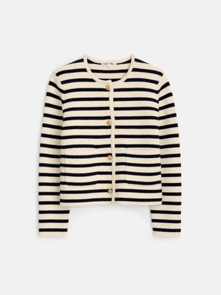 Alex Mill, Paris Sweater Jacket In Stripe