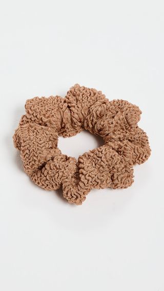 Hunza G, T Stripe Crinkle Metallic Coco Scrunchie