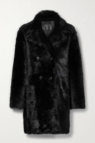 Faustine Double-Breasted Shearling Coat