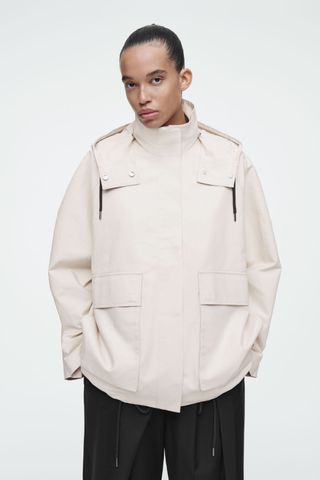 Hooded Cotton Utility Jacket