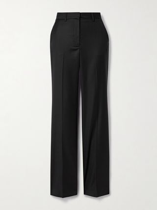 Olivia Wool-Twill Straight-Leg Pants