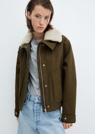 Parka With Detachable Fur-Effect Collar