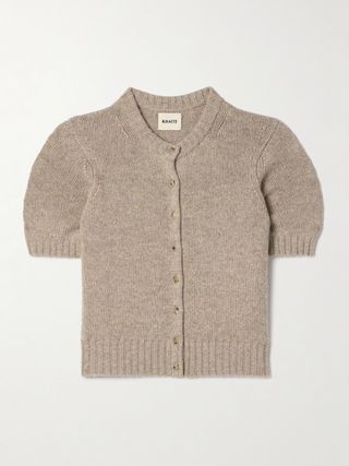 Nora Cropped Cashmere-Blend Cardigan