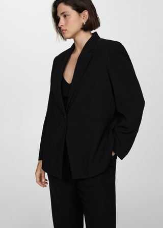 Mango, Straight-Fit Suit Blazer