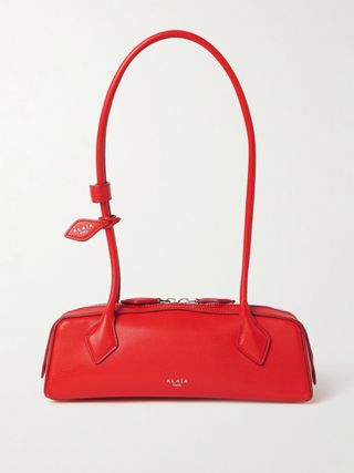 Alaïa, Le Teckel Small Leather Shoulder Bag in Red