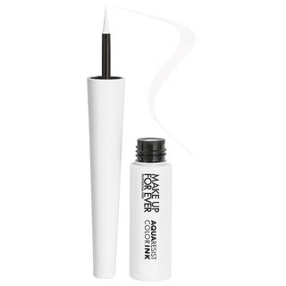 Make Up For Ever + Aqua Resist Color Ink 24HR Waterproof Liquid Eyeliner in 5 Matte Snow