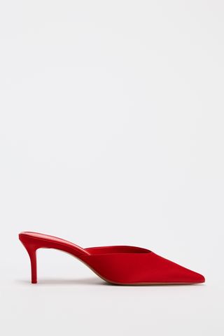 Satin High-Heel Mules