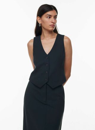 Babaton Deniro Vest in Dark Night Navy