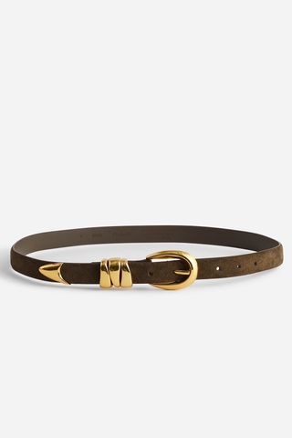 Madewell Triple Keeper Suede Belt