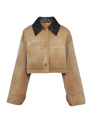 Prada, Cropped Canvas Jacket