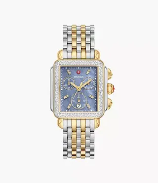 Deco Two-Tone 18k Gold-Plated Diamond Watch