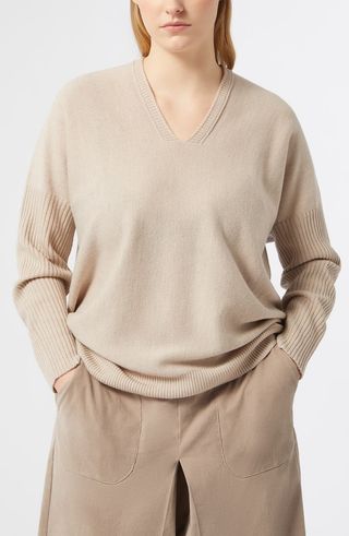 Azulene V-Neck Wool Blend Sweater